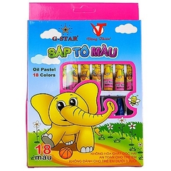 G-Star Sáp Dầu Con Voi Hộp Giấy 18 Màu (10 Hộp/Lốc; 80 Hộp/ Thùng)