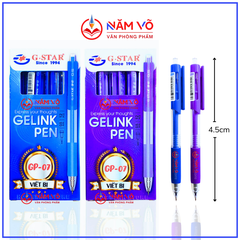 G-Star Bút Gel GP07 Ngòi 0.5mm Mực Xanh, Tím (12 Cây/ Hộp; 12 Hộp/ Lốc)