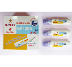 G-Star Bút Xoá Nước CP027 (12ml) (12 Cây/Hộp; 48 Hộp/ Thùng)