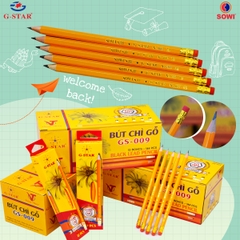 G-Star Bút Chì Gỗ GS009 2B; 3B; 4B; 5B; 6B (12 Cây/Hộp; 12 Hộp/ Lốc; 240 Hộp/ Thùng)