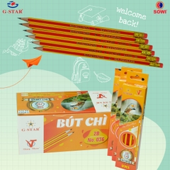 G-Star Bút Chì Gỗ 2B - 036 (12 Cây/ Hộp; 12 Hộp/ Lốc; 20 Lốc/ Thùng)