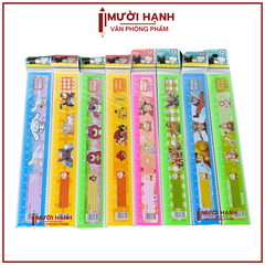 . Thước Nhựa Aihao 20cm KHÔNG BẢNG CỬU CHƯƠNG (100 Cây/Lon; 24 Lon/Thùng)