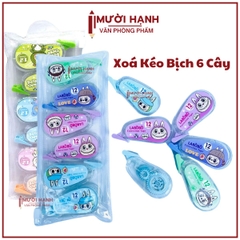 Xóa Kéo Bịch 6 Cây 955 (6 Cây/ Bịch; 18 Bịch/ Lốc; 24 Lốc/ Thùng; 432 Bịch/ Thùng)