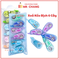 Xóa Kéo Bịch 6 Cây 955 (6 Cây/ Bịch; 18 Bịch/ Lốc; 24 Lốc/ Thùng; 432 Bịch/ Thùng)