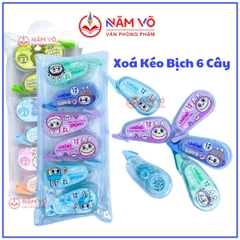 Xóa Kéo Bịch 6 Cây 955 (6 Cây/ Bịch; 18 Bịch/ Lốc; 24 Lốc/ Thùng; 432 Bịch/ Thùng)