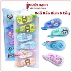 Xóa Kéo Bịch 6 Cây 955 (6 Cây/ Bịch; 18 Bịch/ Lốc; 24 Lốc/ Thùng; 432 Bịch/ Thùng)