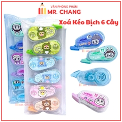 Xóa Kéo Bịch 6 Cây 955 (6 Cây/ Bịch; 18 Bịch/ Lốc; 24 Lốc/ Thùng; 432 Bịch/ Thùng)