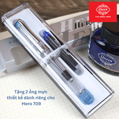Queen - Bút Máy Hero 709 (Tím, Xanh, Đen) (12 Cây/Lốc; 12 Lốc/Thùng)