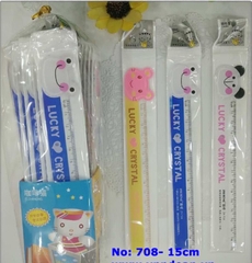 Thước Cứng 15CM Hình dễ thương 708 (36 Cây/Lon) (32 Lon/Thùng)