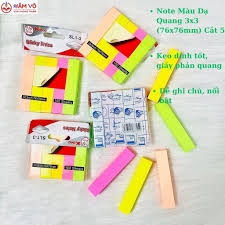 Giấy Note Đủ Màu Xing Li 3x3 CẮT 5 (12 Xấp/Hộp; 50 Hộp/Thùng)