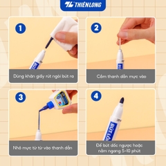 TL - Mực Bút Lông Bảng WBI-01 (Xanh, Đỏ, Đen) (6 chai/Lốc)