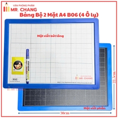 Win Q Bảng Bộ 2 Mặt A4 B06 (1 Mặt phấn + Bút Lông) 2 Loại (4 Ôly) B06 (10 Cái/ Lốc; 80 Cái/ Thùng)
