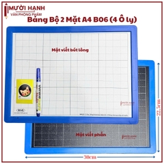 Win Q Bảng Bộ 2 Mặt A4 B06 (1 Mặt phấn + Bút Lông) 2 Loại (4 Ôly) B06 (10 Cái/ Lốc; 80 Cái/ Thùng)