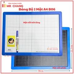 Win Q Bảng Bộ 2 Mặt A4 B06 (1 Mặt phấn + Bút Lông) 2 Loại (4 Ôly) B06 (10 Cái/ Lốc; 80 Cái/ Thùng)