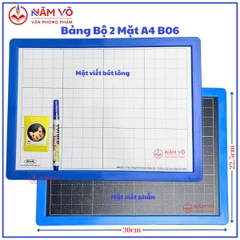 Win Q Bảng Bộ 2 Mặt A4 B06 (1 Mặt phấn + Bút Lông) 2 Loại (4 Ôly) B06 (10 Cái/ Lốc; 80 Cái/ Thùng)