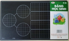 Win Q Bảng Đen Khổ A4 B08 3 Vòng Tròn 2 MẶT PHẤN (4 Ô + 5 Ô) (10 Cái/ Lốc; 100 Cái/ Thùng)