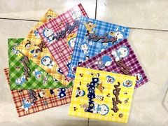 Bìa Kê Tập Doremon (Xanh Dương, Lá, Đỏ, Vàng, Tím, Hồng, Cam) (10 Tờ/Xấp) (10 Xấp/Bó)