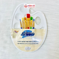 Bộ Khay + 6 Cây Cọ Màu 168 (240 Bộ/Thùng)