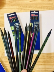 . Bút Chì 2B Dạ Quang Neon Black King KC-8802 (12 Cây/Hộp) (12 Hộp/Lốc) (20 Lốc/Thùng)