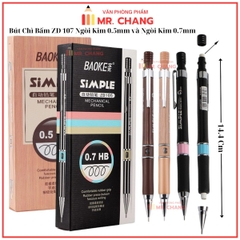 Bút Chì Bấm BaoKe 2B Ngòi 0.5mm 107 (12 Cây/Hộp) (12 Hộp/Lốc) (12 Lốc/Thùng)