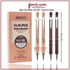 Bút Chì Bấm BaoKe 2B Ngòi 0.5mm 107 (12 Cây/Hộp) (12 Hộp/Lốc) (12 Lốc/Thùng)