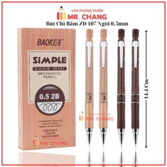 Bút Chì Bấm BaoKe 2B Ngòi 0.5mm 107 (12 Cây/Hộp) (12 Hộp/Lốc) (12 Lốc/Thùng)