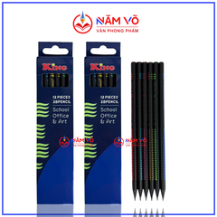 . Bút Chì 2B Dạ Quang Neon Black King KC-8802 (12 Cây/Hộp) (12 Hộp/Lốc) (20 Lốc/Thùng)