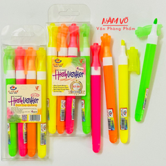 G-Star Bút Dạ Quang SJ-05 (Vàng, Hồng, Cam, Lá) (4 Cây Khác Màu/Vĩ) (24 Vĩ/Lốc; 8 Lốc/Thùng)