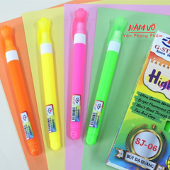 G-Star Bút Dạ Quang SJ-05 (Vàng, Hồng, Cam, Lá) (4 Cây Khác Màu/Vĩ) (24 Vĩ/Lốc; 8 Lốc/Thùng)