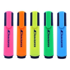 TL -  Bút Dạ Quang Lớn HL-012 (Vàng, Cam, Hồng, Xanh lá, Xanh biển) (10 cây cùng màu/Hộp)