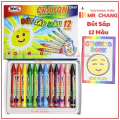 Win Q Bút Sáp Màu 12 Màu CR07 (10 Hộp/Lốc; 240 Hộp/ Thùng)
