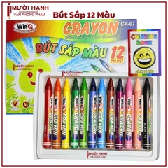 Win Q Bút Sáp Màu 12 Màu CR07 (10 Hộp/Lốc; 240 Hộp/ Thùng)