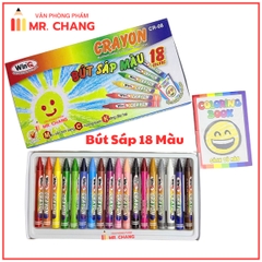 Win Q Bút Sáp 18 Màu CR08 (10 Hộp/Lốc; 120 Hộp/ Thùng)