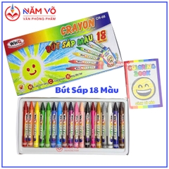 Win Q Bút Sáp 18 Màu CR08 (10 Hộp/Lốc; 120 Hộp/ Thùng)