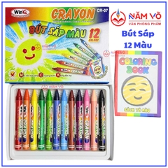 Win Q Bút Sáp Màu 12 Màu CR07 (10 Hộp/Lốc; 240 Hộp/ Thùng)