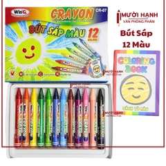 Win Q Bút Sáp Màu 12 Màu CR07 (10 Hộp/Lốc; 240 Hộp/ Thùng)