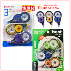 . Xóa Kéo Vĩ 3 Cây Chanss CS-4965 (24 Vĩ/Hộp) (16 Hộp/ Thùng)