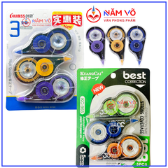 . Xóa Kéo Vĩ 3 Cây Chanss CS-4965 (24 Vĩ/Hộp) (16 Hộp/ Thùng)