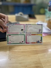 Nhãn Vở Đại 4 Nhãn Có Keo (5 Tờ/Xấp; 10 Xấp/Bó)