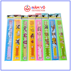. Thước Nhựa Aihao 20cm KHÔNG BẢNG CỬU CHƯƠNG (100 Cây/Lon; 24 Lon/Thùng)