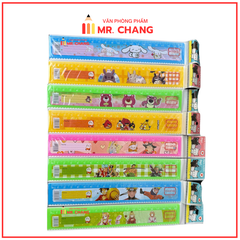 . Thước Nhựa Aihao 20cm KHÔNG BẢNG CỬU CHƯƠNG (100 Cây/Lon; 24 Lon/Thùng)