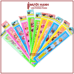 . Thước Nhựa Aihao 20cm KHÔNG BẢNG CỬU CHƯƠNG (100 Cây/Lon; 24 Lon/Thùng)