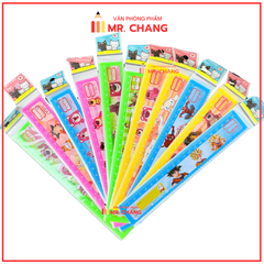 . Thước Nhựa Aihao 20cm KHÔNG BẢNG CỬU CHƯƠNG (100 Cây/Lon; 24 Lon/Thùng)