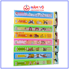 . Thước Nhựa Aihao 20cm KHÔNG BẢNG CỬU CHƯƠNG (100 Cây/Lon; 24 Lon/Thùng)
