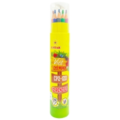 G-Star Bút Chì Màu Ống Tròn (Kèm chuốt, vỏ giấy) CP2
