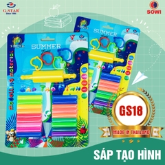 G-Star Sáp Nặn 18 MÀU GS 18 (200GR, 18 MÀU NEON, 4 KHUÔN, 1 LĂN) (12 Vĩ/ Lốc; 24 Vĩ/ Thùng)