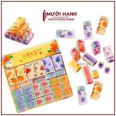 . Gôm Thỏi Thơm Hình Trái Cây Majaca 629 (36 Cục/ Lốc; 30 Lốc/Thùng)