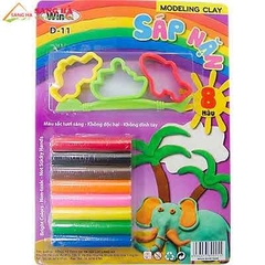 Win Q Bộ Sáp nặn 8 màu + khuôn hình D-11 _Vĩ