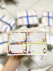 Nhãn Vở Đại 4 Nhãn Có Keo (5 Tờ/Xấp; 10 Xấp/Bó)
