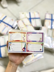 Nhãn Vở Đại 4 Nhãn Có Keo (5 Tờ/Xấp; 10 Xấp/Bó)